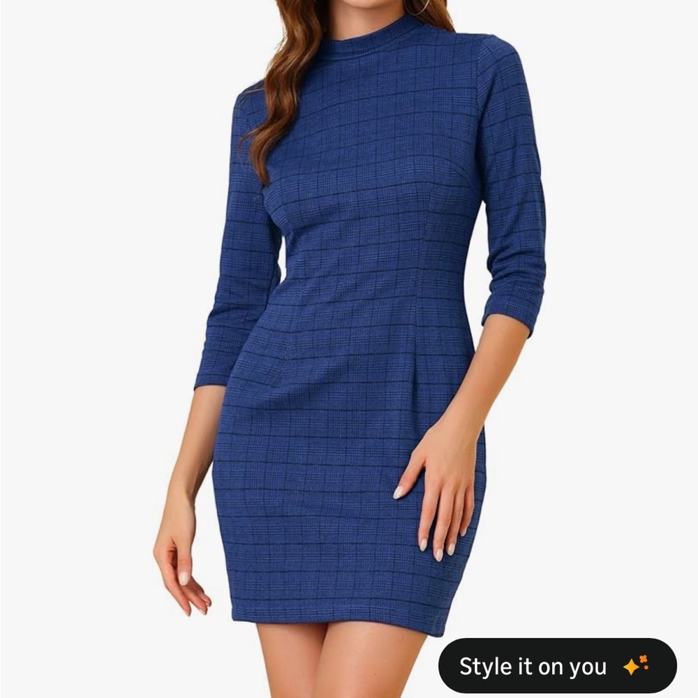 Elegant Blue Women's Dress